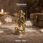 Gold Plated Hanuman Ji Idol for Car Dashboard