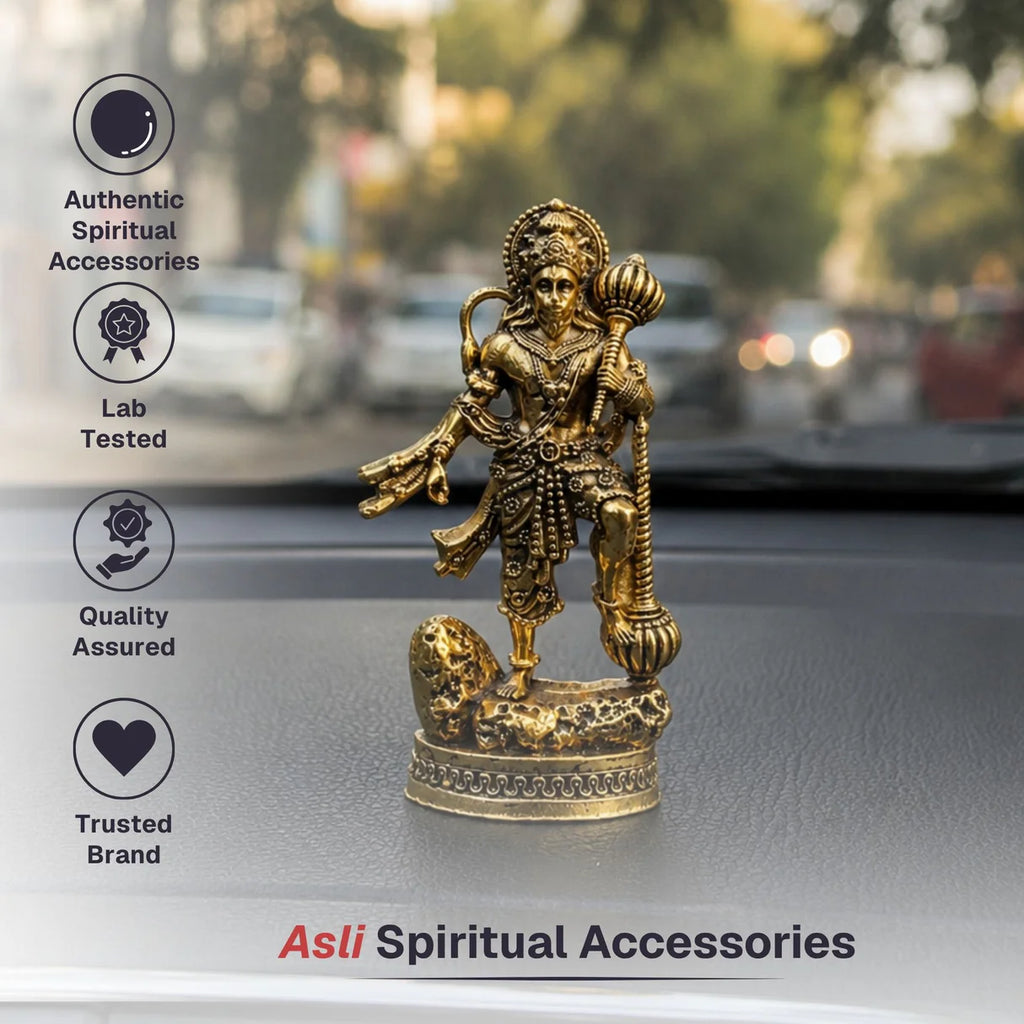 Gold Plated Hanuman Ji Idol for Car Dashboard
