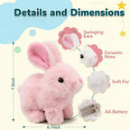 Kids Adorable Walking & Talking Plush Rabbit Toy