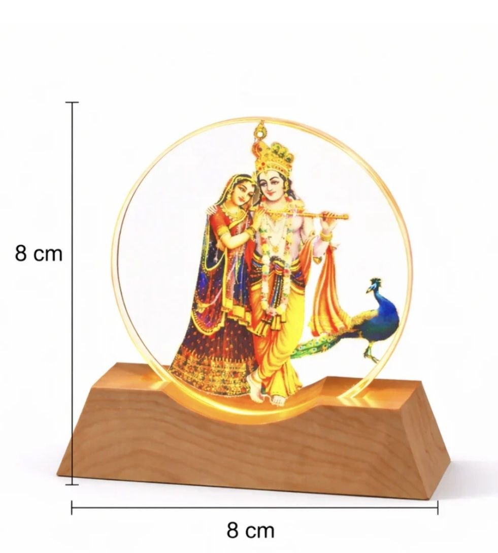 Radha Krishna coloured ring lamp