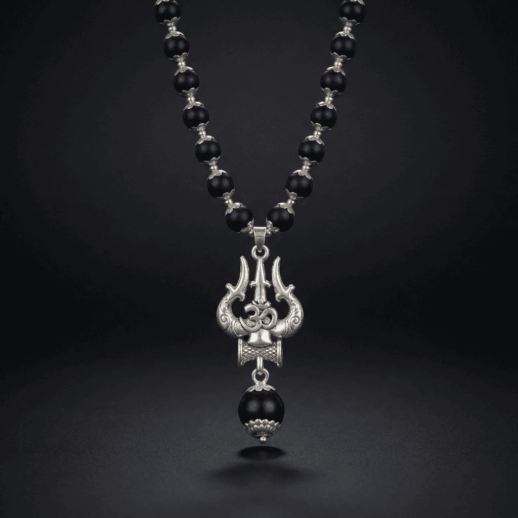 OM Shiva Trishool Karungali Mala (Free Gift Worth 599)