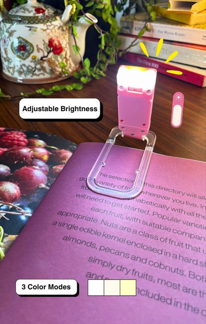 LED USB Rechargeable Book Reading Light | 3 Color Modes & Adjustable Brightness