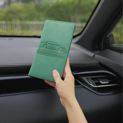 Leather Unique Car Registration and Insurance Card Holder