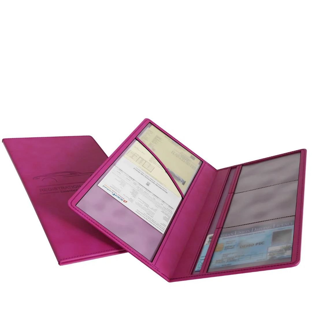 Leather Unique Car Registration and Insurance Card Holder