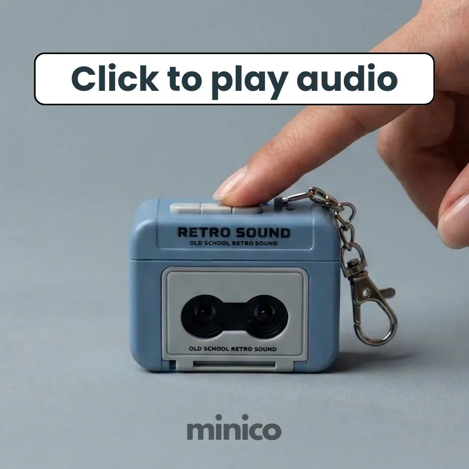 Mini Keychain Audio Recorder | Retro Design