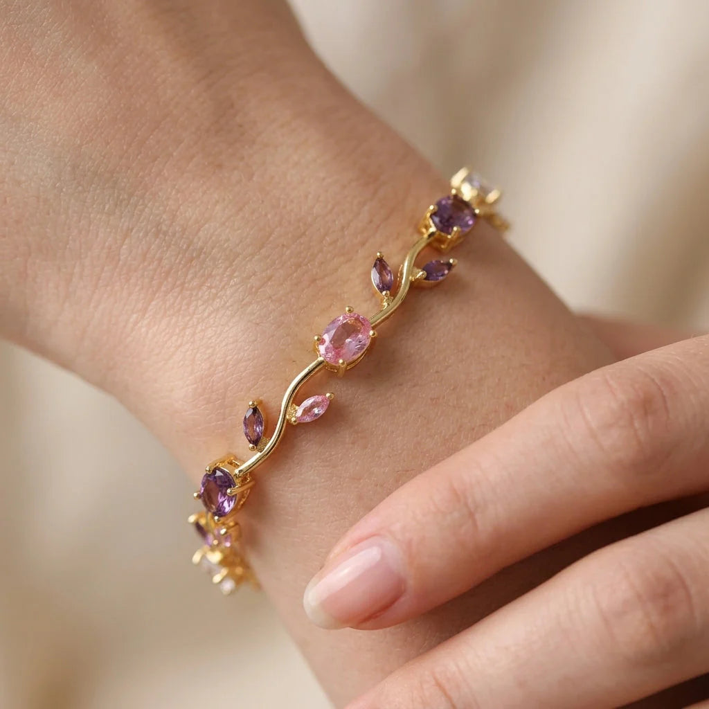 Tulip Floral Bracelet - Coquette Flower Bracelet